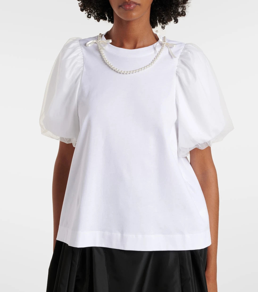 Simone Rocha - Puff-sleeve cotton jersey T-shirt