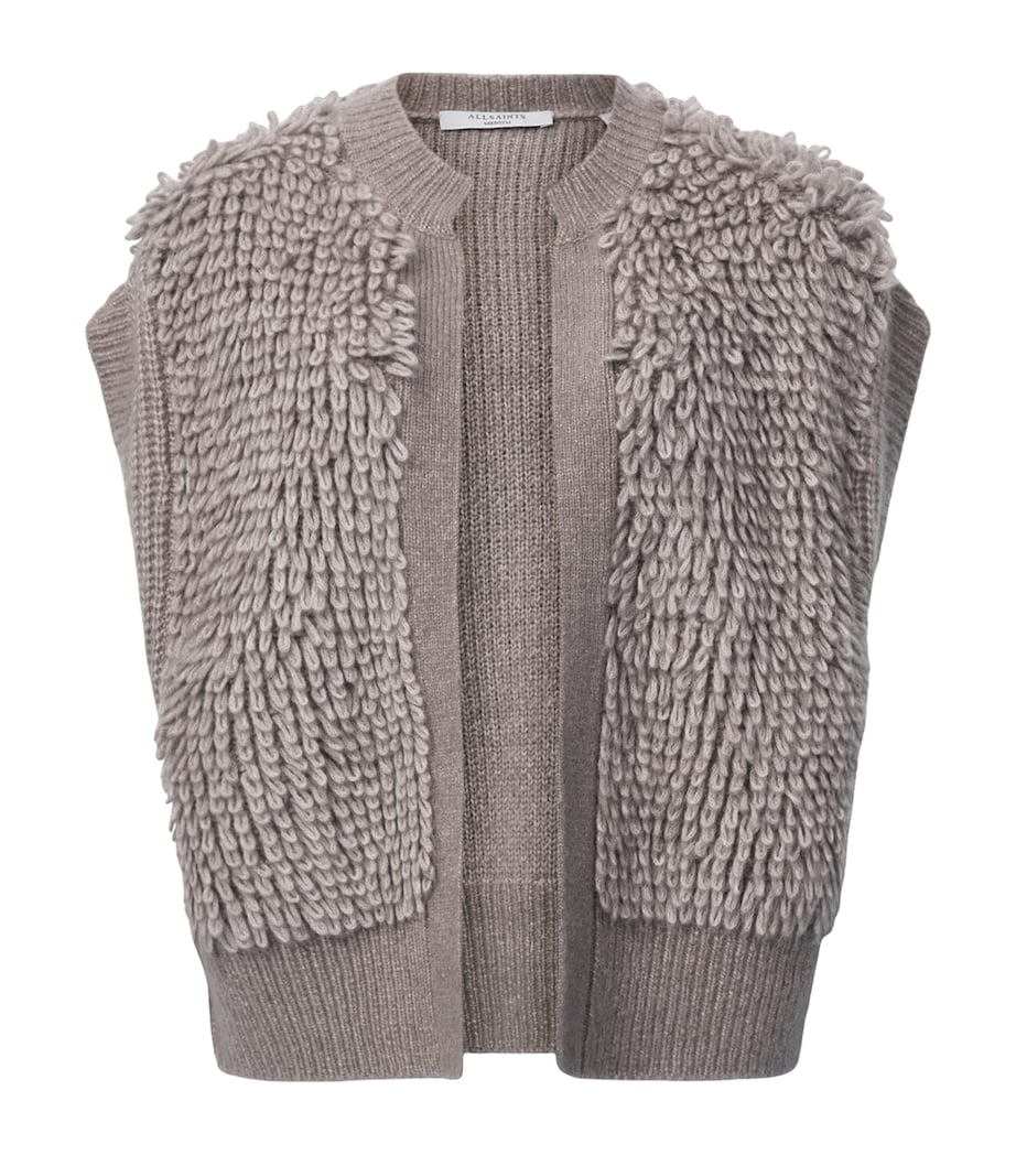 Wool-Blend Open-Front Elias Gilet