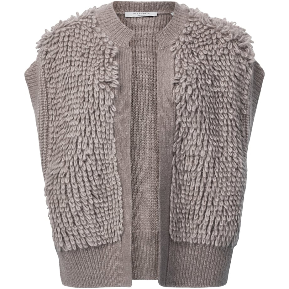Wool-Blend Open-Front Elias Gilet