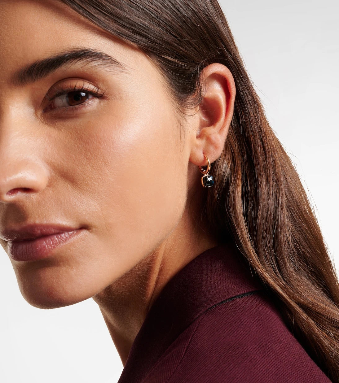 Pomellato - Nudo Mini 18kt rose gold earrings with topazes