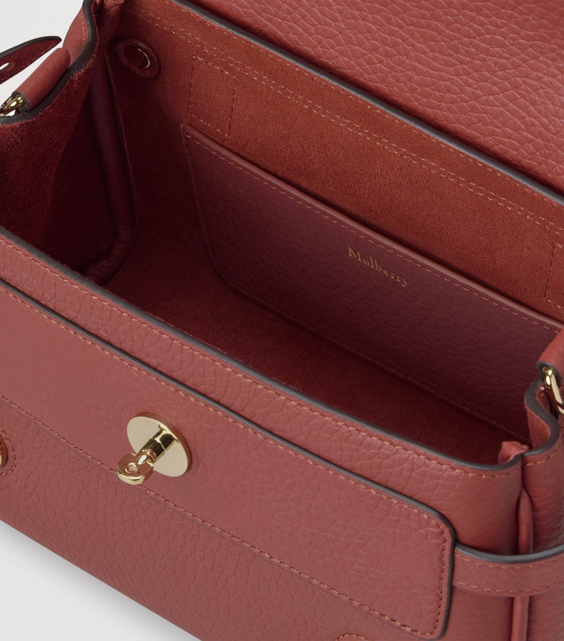 Mini Leather Alexa Cross-Body Bag RUST