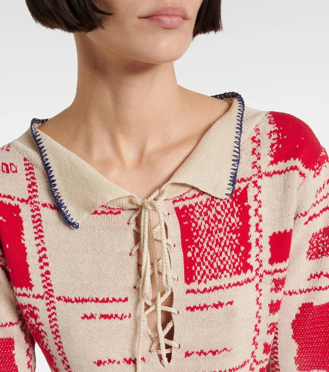 Vivienne Westwood - Checked hemp and cotton minidress