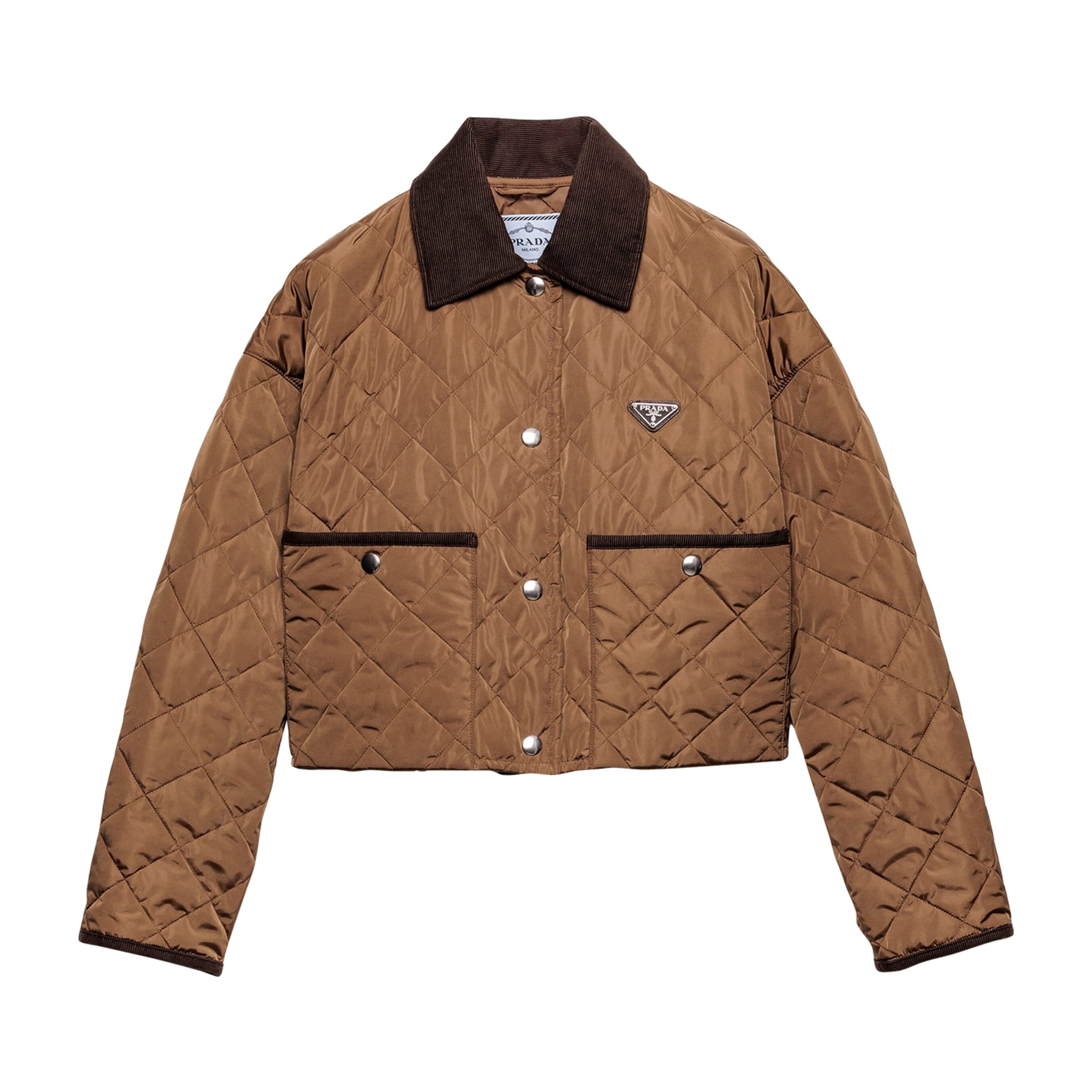 Prada Brown Re-Nylon Cropped Jacket