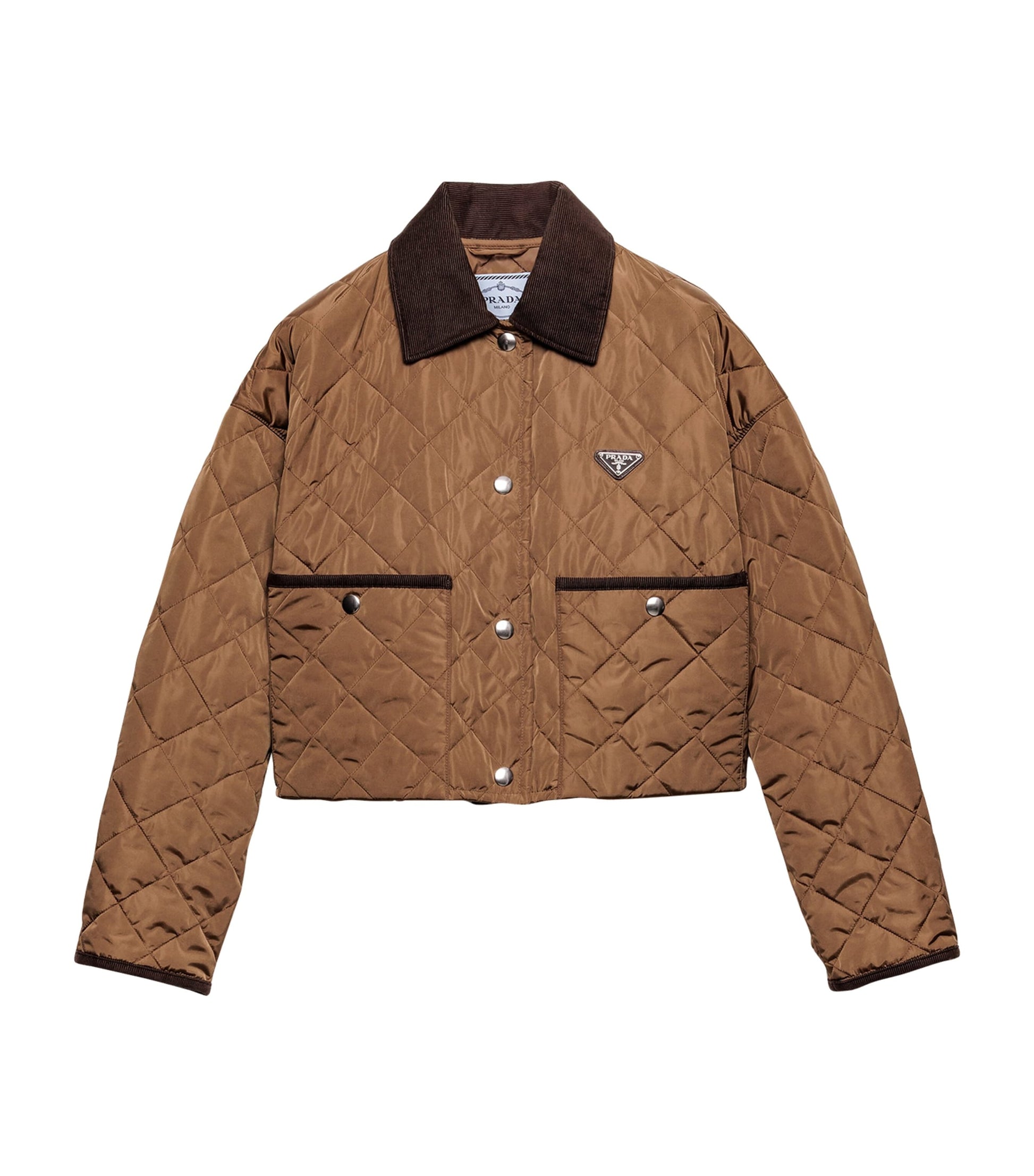Prada Brown Re-Nylon Cropped Jacket