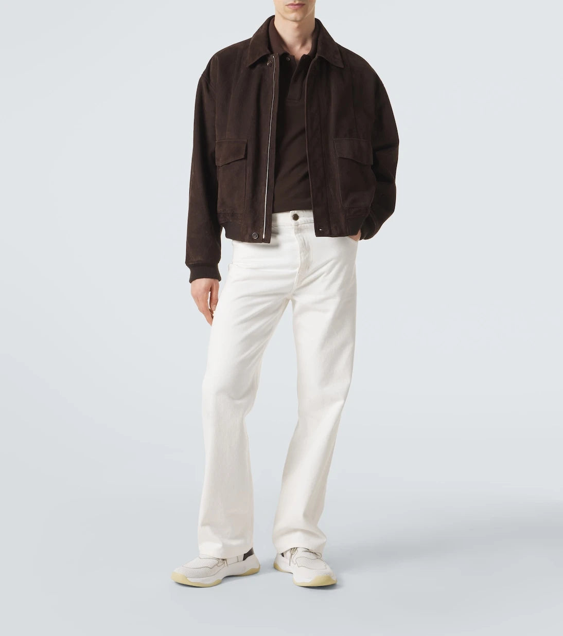 Berluti - Shadow leather-trimmed knitted sneakers