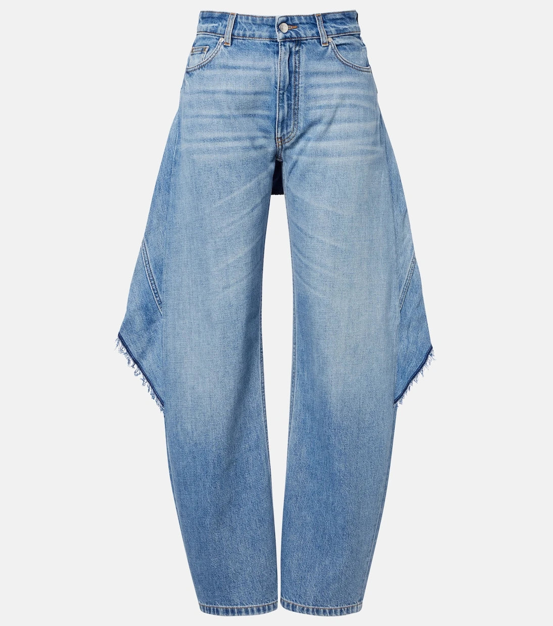 Stella McCartney - Paneled barrel-leg jeans