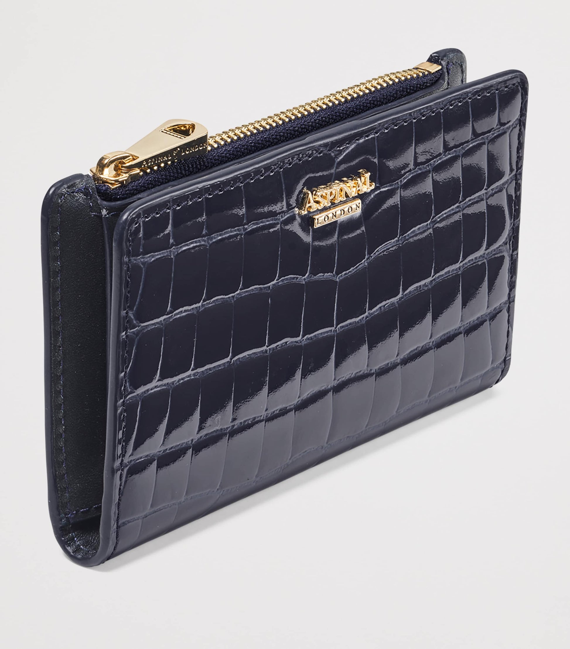 Aspinal Of London Navy Small Leather Mayfair Purse