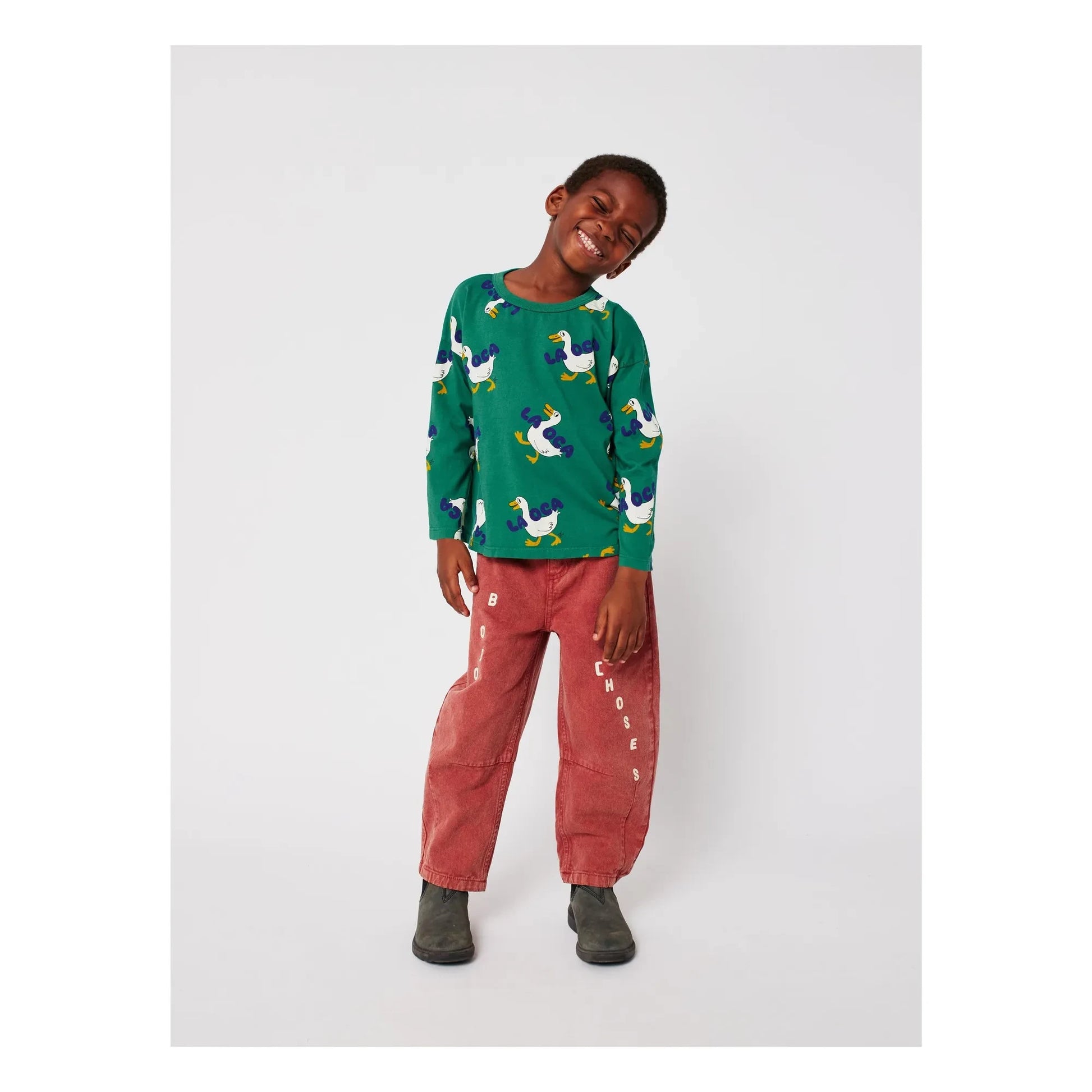 Bobo Choses - Organic cotton ducks T-shirt | Green