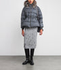Fabiana Filippi Grey Fox Fur-Trim Puffer Jacket