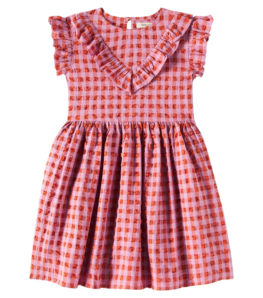 The New Society - Iris gathered cotton-blend dress