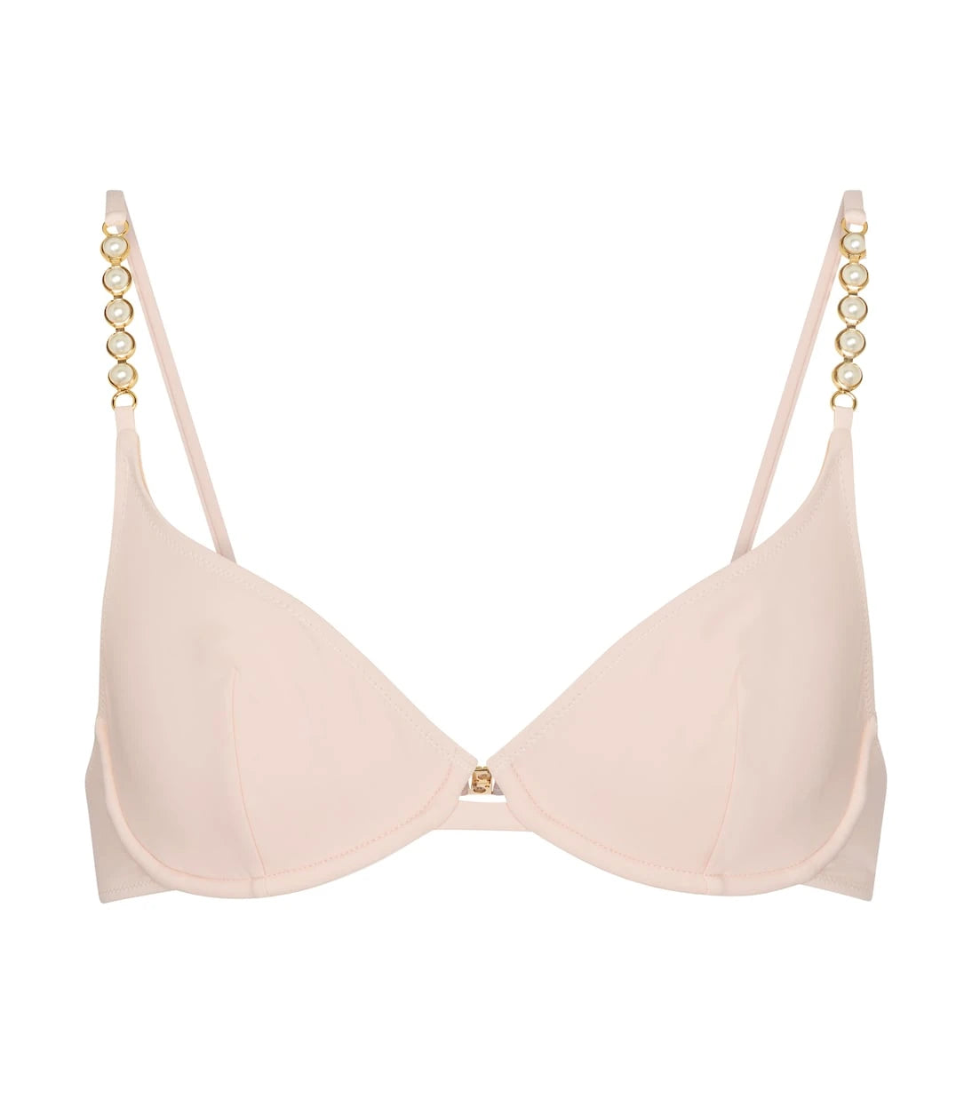 Stella McCartney - Faux pearl-embellished bikini top