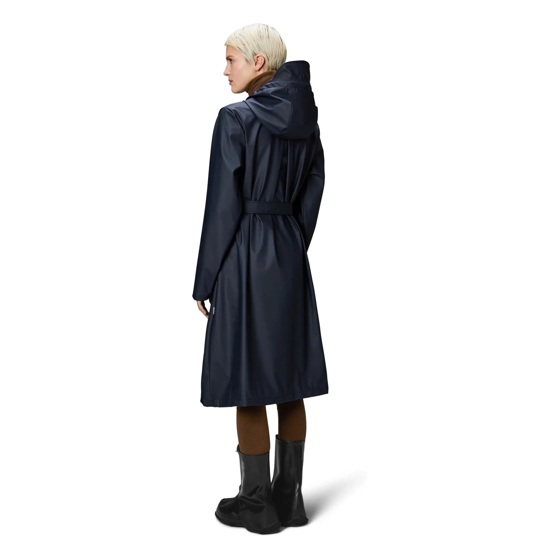 Rains - Long Belted Waterproof | Navy blue
