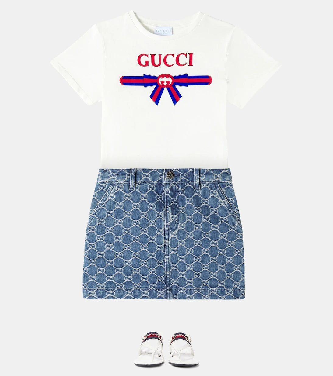Gucci Kids - GG Canvas denim skirt