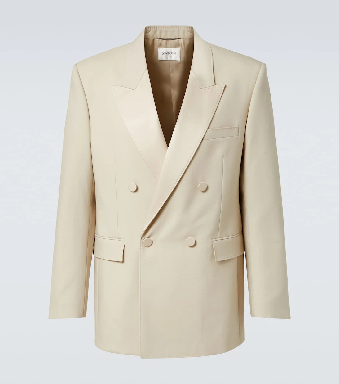 Saint Laurent - Double-breasted wool tuxedo jacket