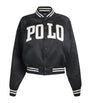 Polo Ralph Lauren Black Sateen Logo Bomber Jacket