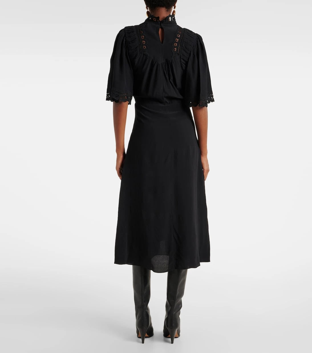 Marant Etoile - Elidia lace-trimmed midi dress