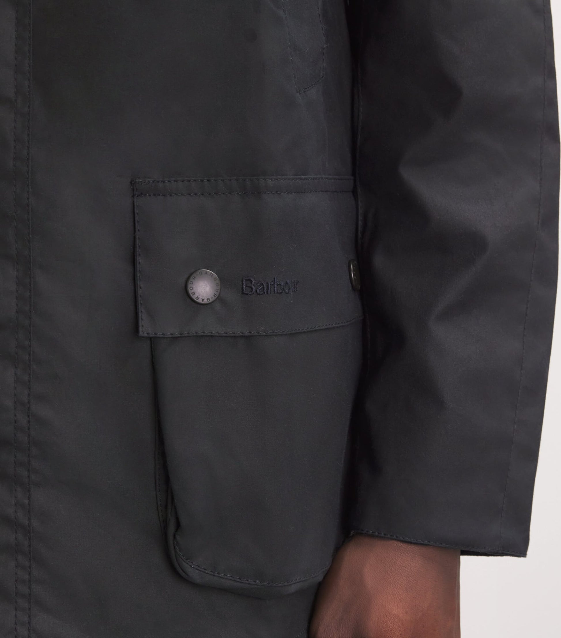 Barbour Navy Waxed Ashby Jacket