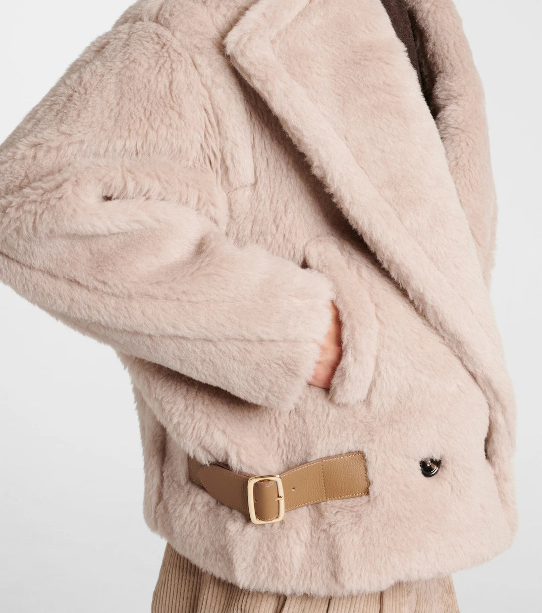 Max Mara - Radice alpaca, wool, and silk teddy jacket