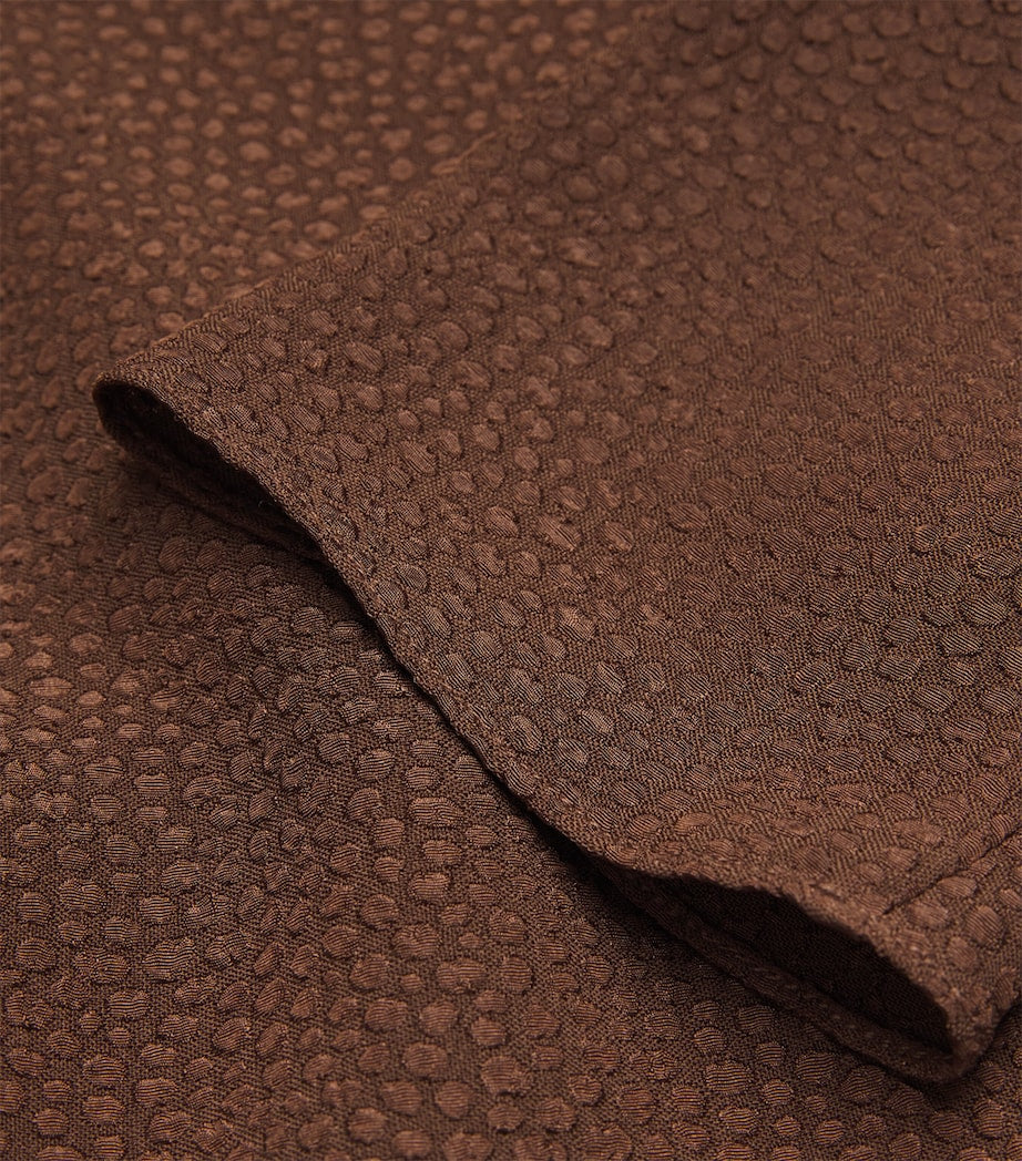 Edeline Lee Brown Jacquard Joan Crop Top