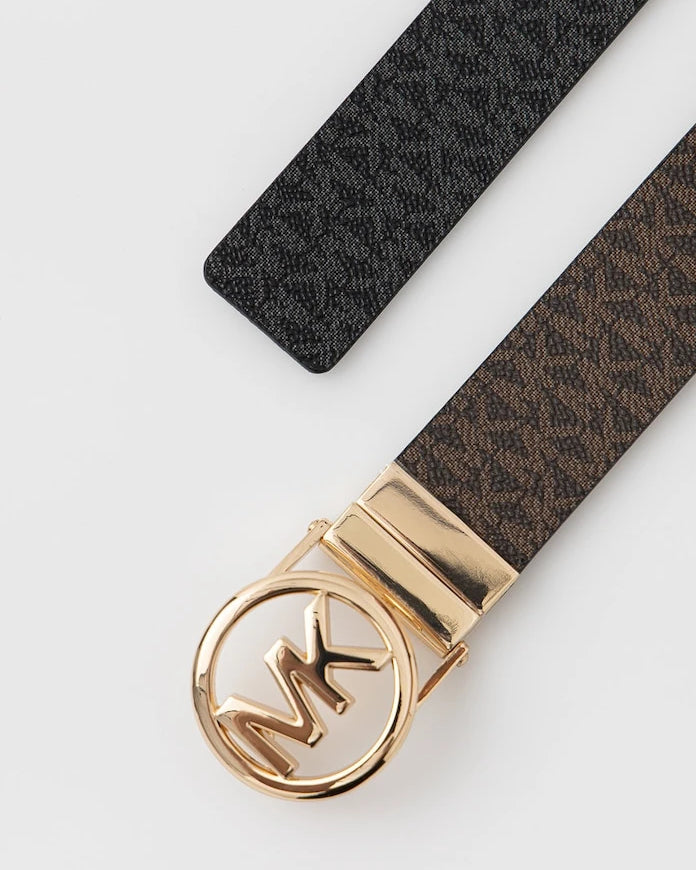MICHAEL Michael Kors kadın çift taraflı suni deri kemer