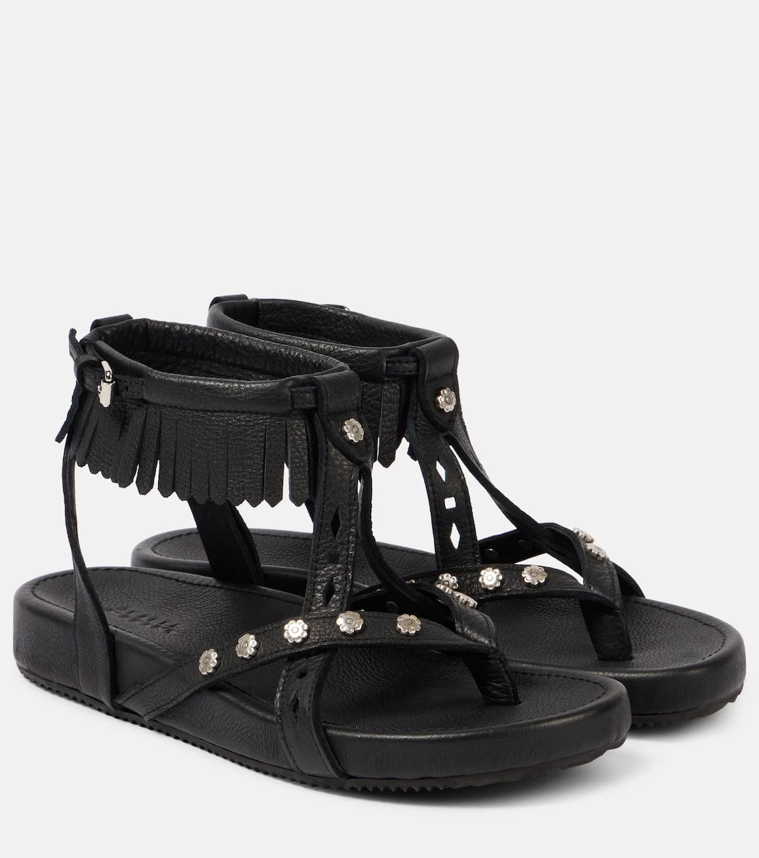 Isabel Marant - Silya zımbalı deri sandalet