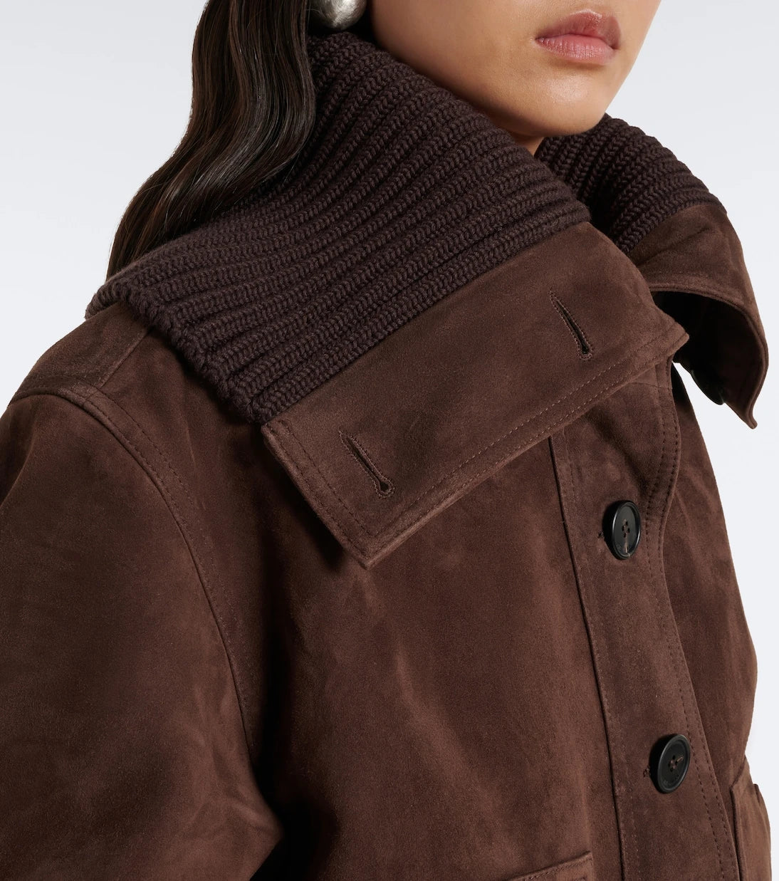 The Attico - Oversized suede bomber jacket