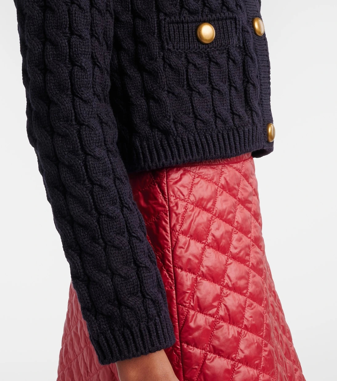Moncler - Cable-knit cotton-blend cardigan
