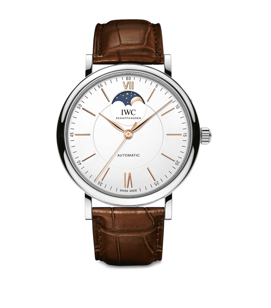 Stainless Steel Portofino Automatic Moon Phase Watch 40mm