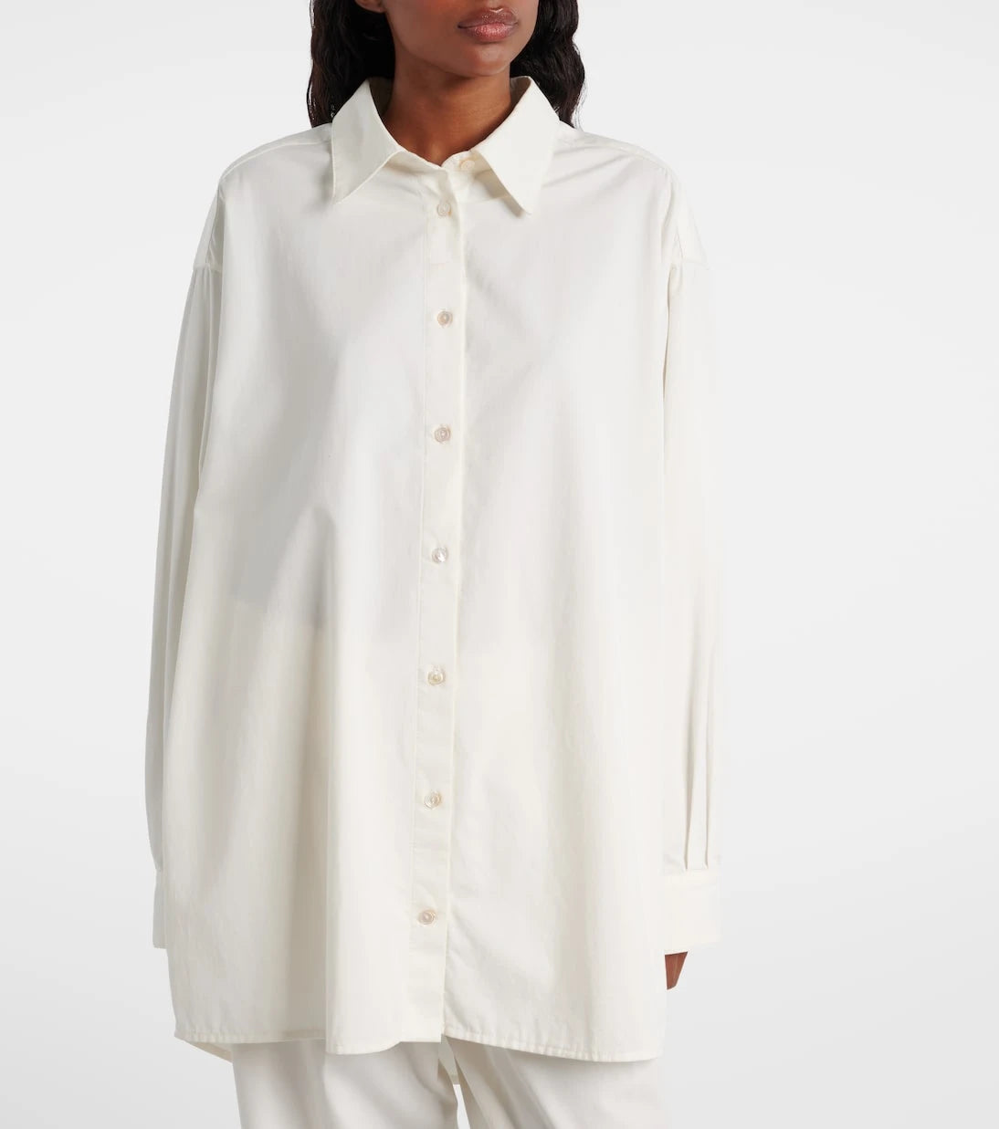 The Row - Luka cotton and cashmere shirt