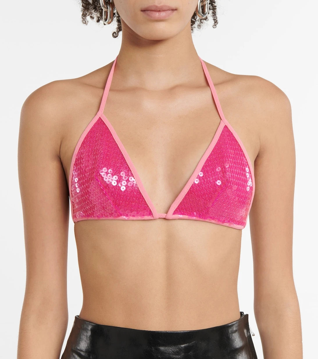 David Koma - Sequined halterneck bralette