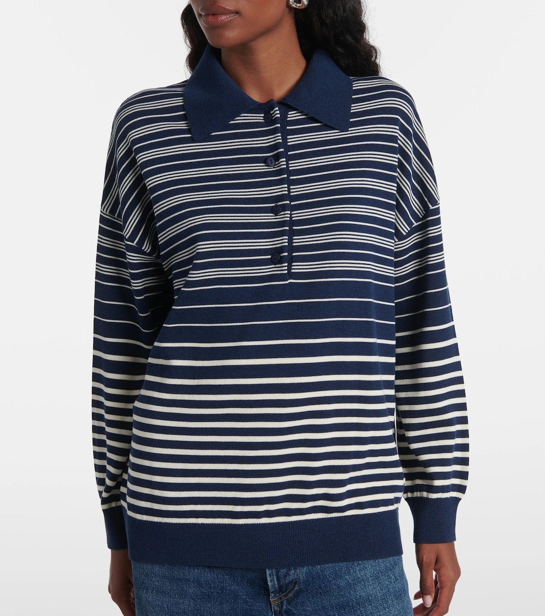 Faithfull - Harlow striped oversized polo shirt