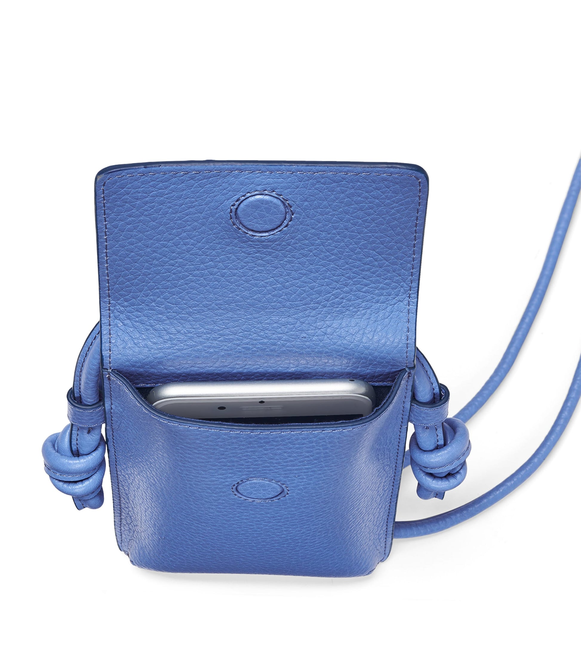 Leather Ella Phone Pouch CAPRI BLUE