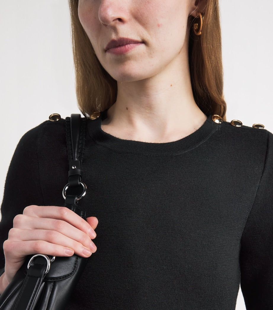 Claudie Pierlot Black Knitted Mini Dress