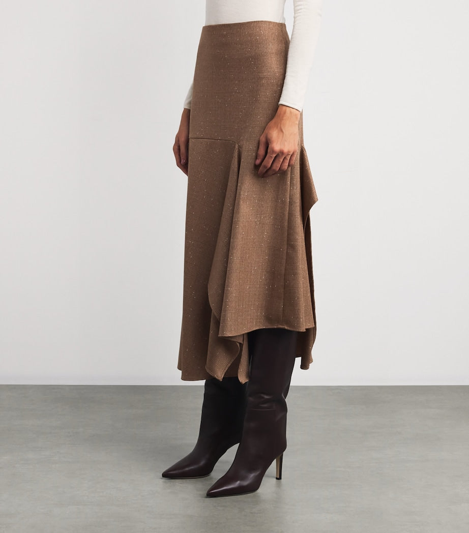 Fabiana Filippi Virgin Wool Asymmetric Midi Skirt