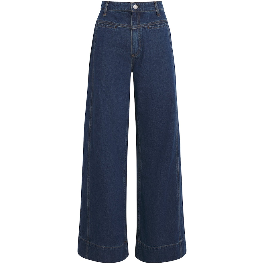 Rag & Bone Blue Selah Wide-Leg Jeans