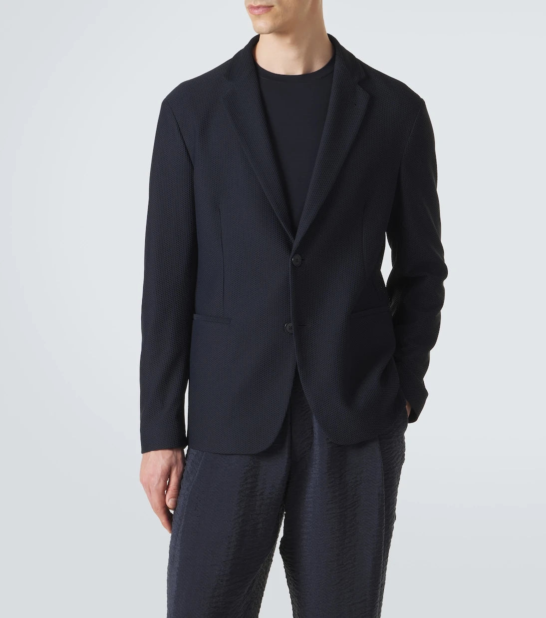 Giorgio Armani - Waffle-knit blazer