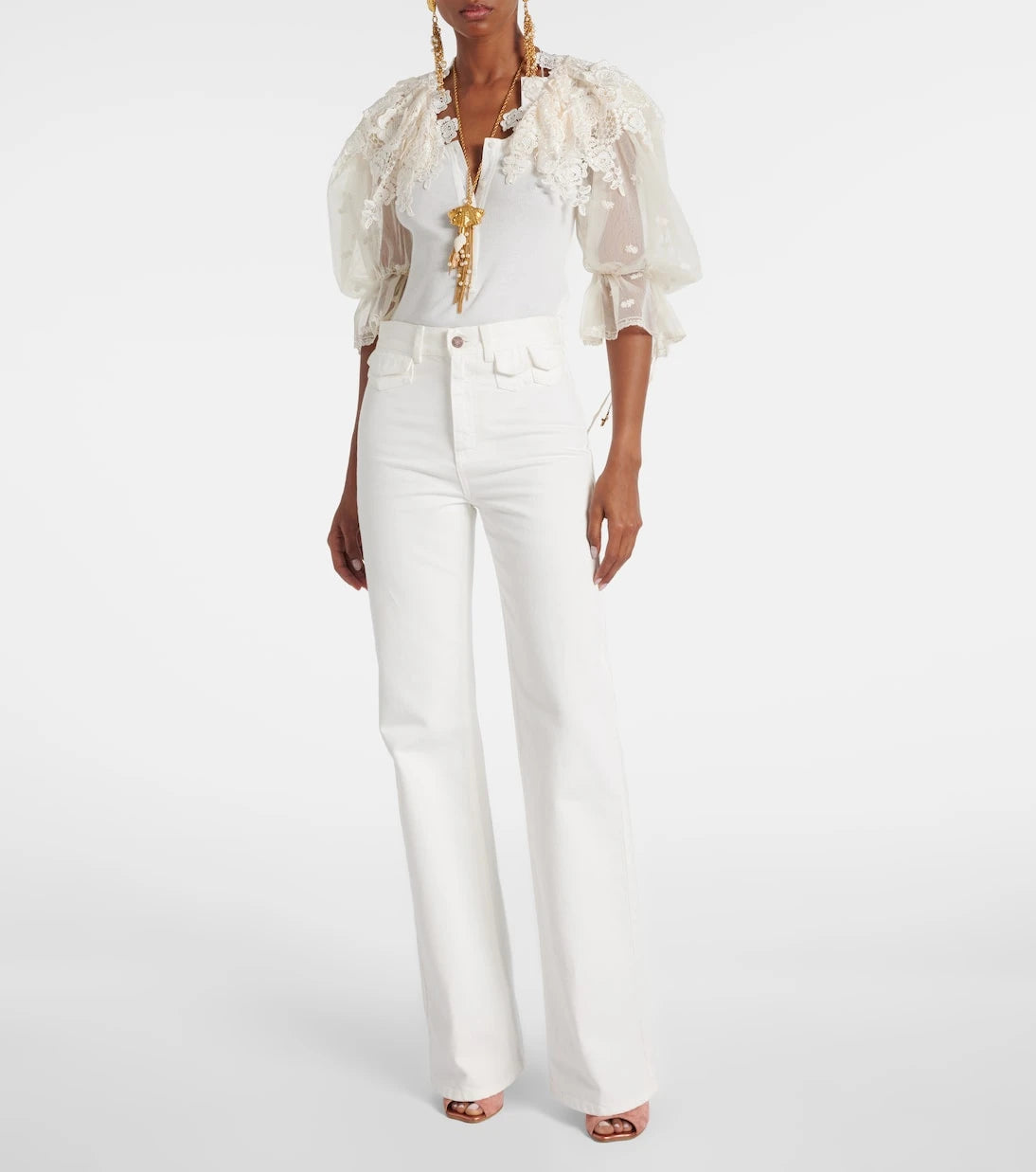Chloé - High-rise flared jeans