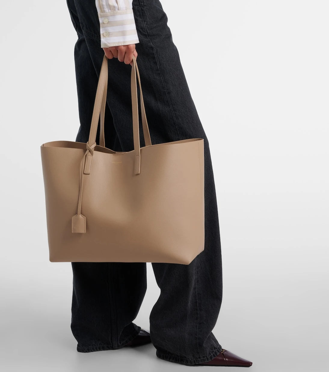 Saint Laurent - Shopping E/W leather tote