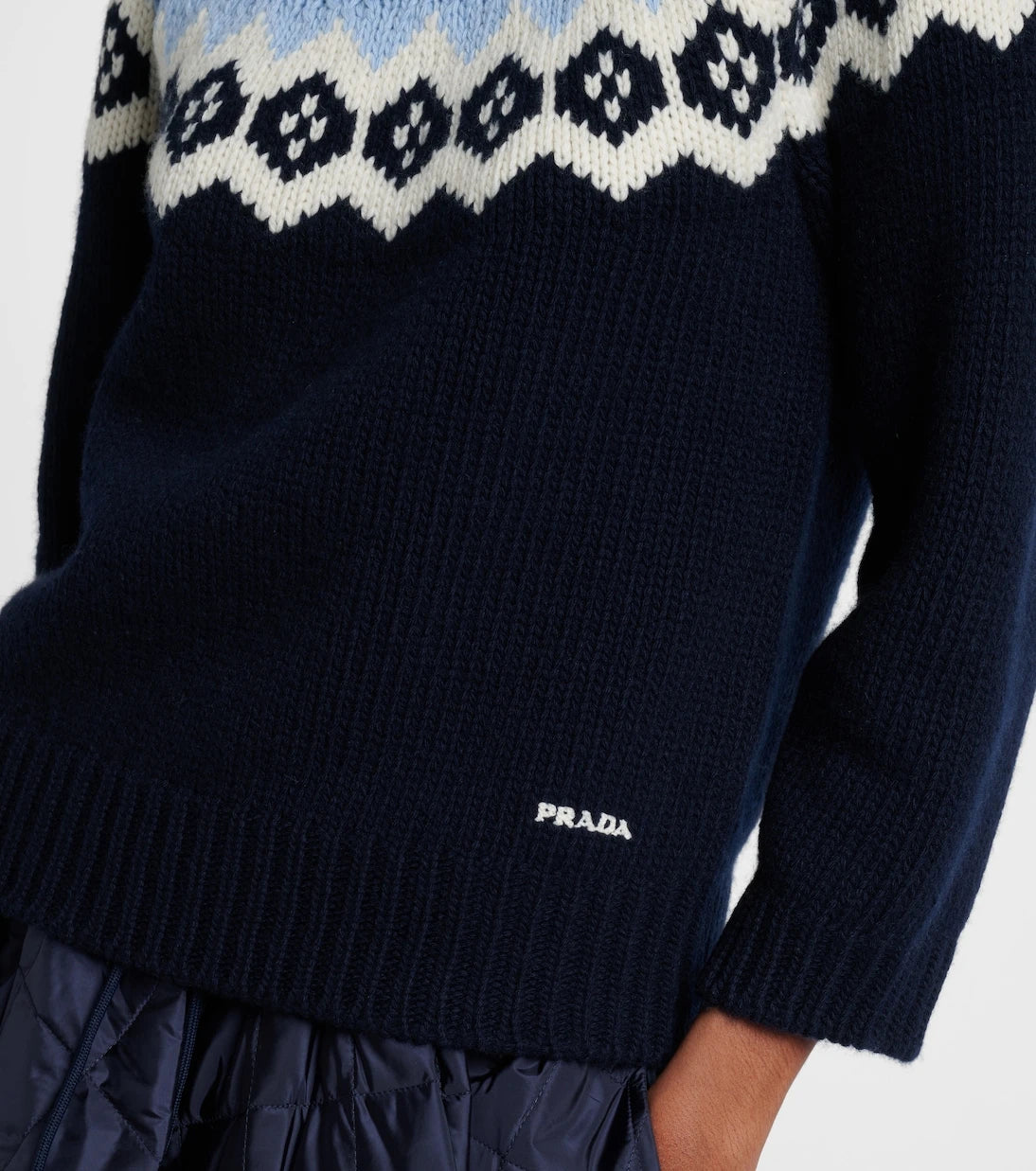 Prada - Fair Isle wool and cashmere sweater