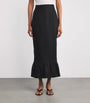 Posse Black Linen Matilda Midi Skirt