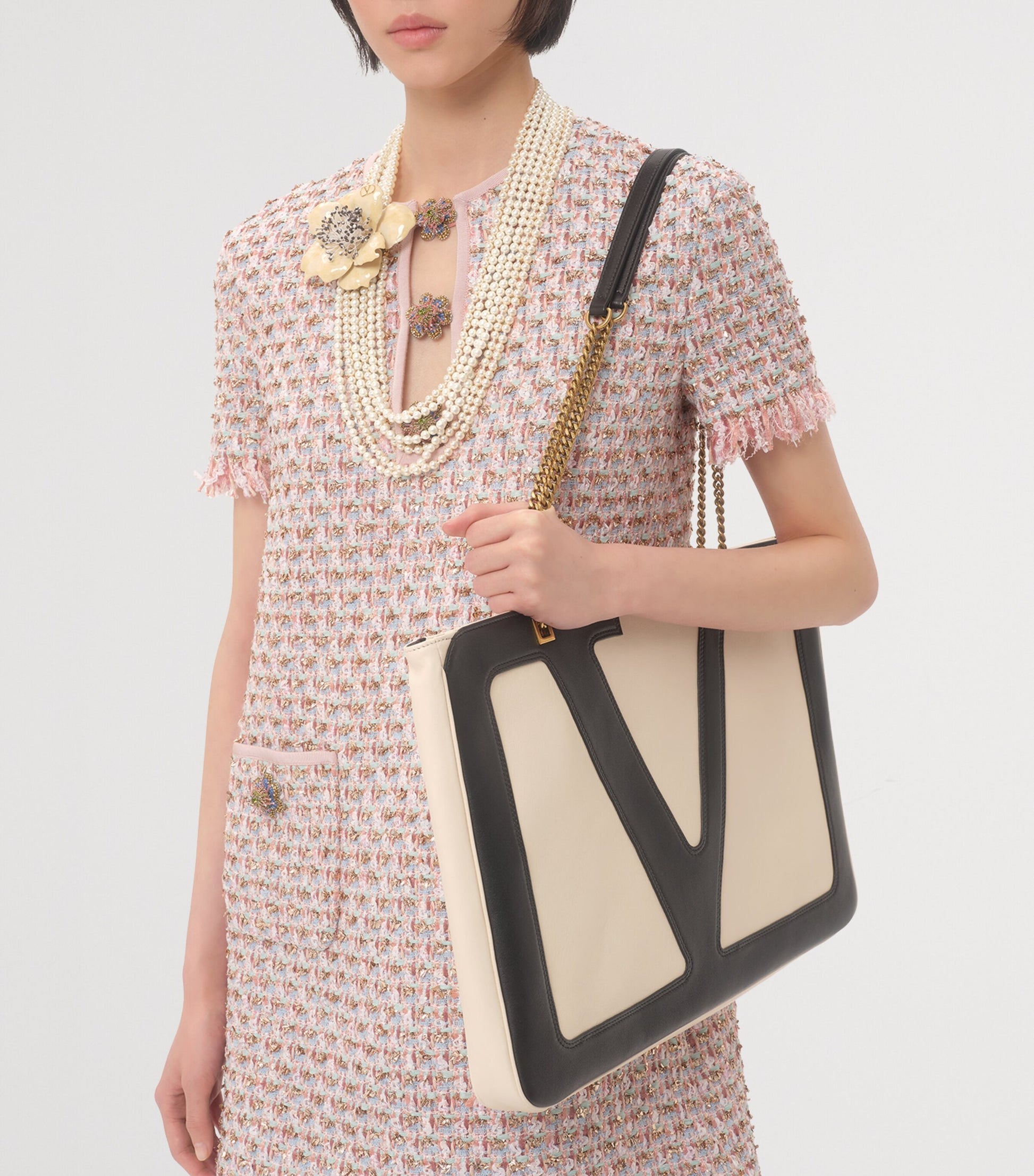 Valentino Multi Tweed Mini Dress