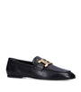 Tod's Black Leather Kate Loafers