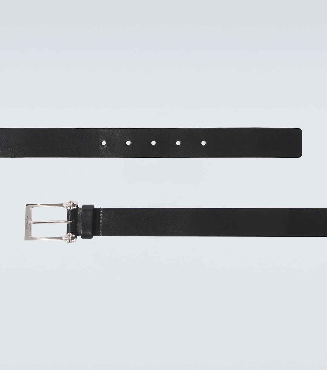 McQueen - Twin Skull leather belt