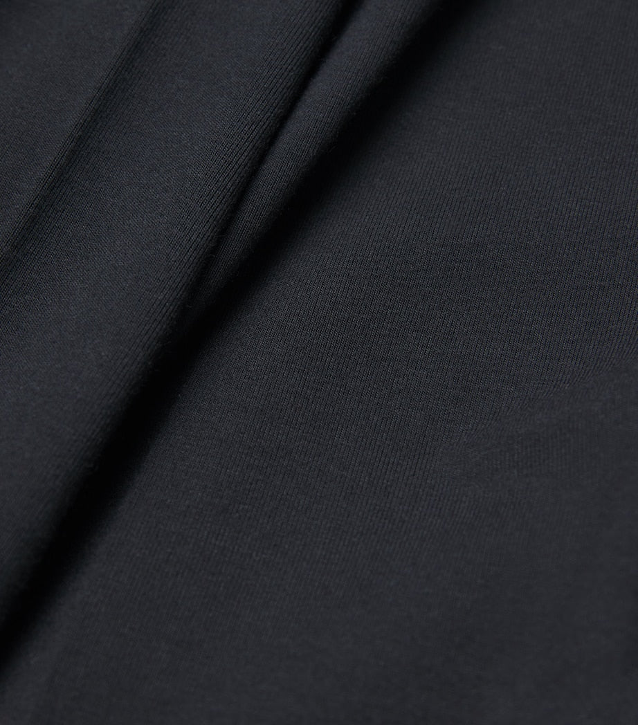 Black Smooth Layers Capri Trousers