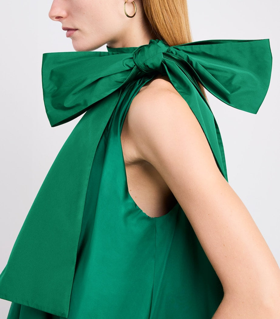 Green Taffeta Mini Dress