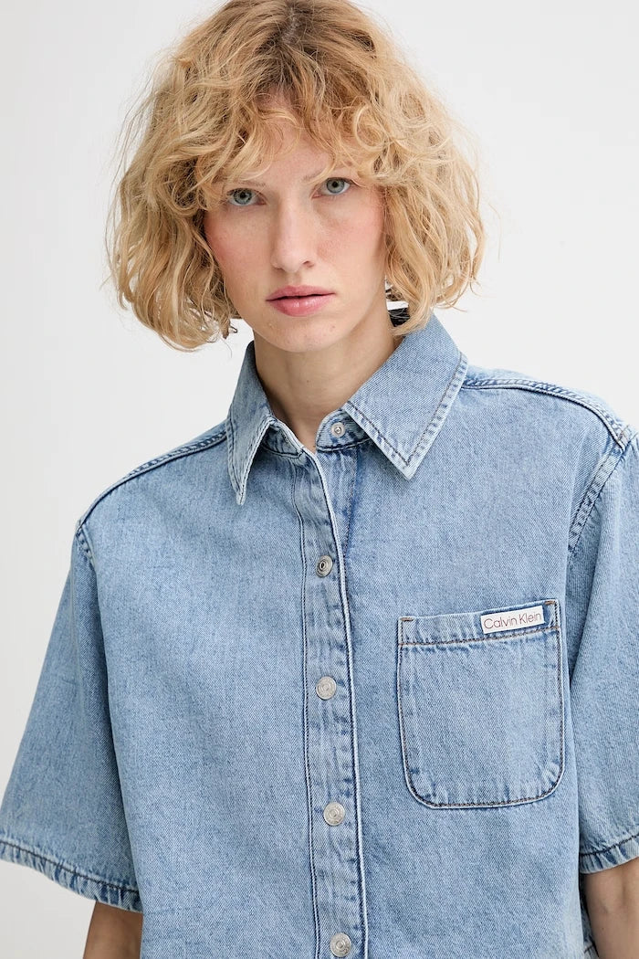 Calvin Klein Jeans риза дамска от деним