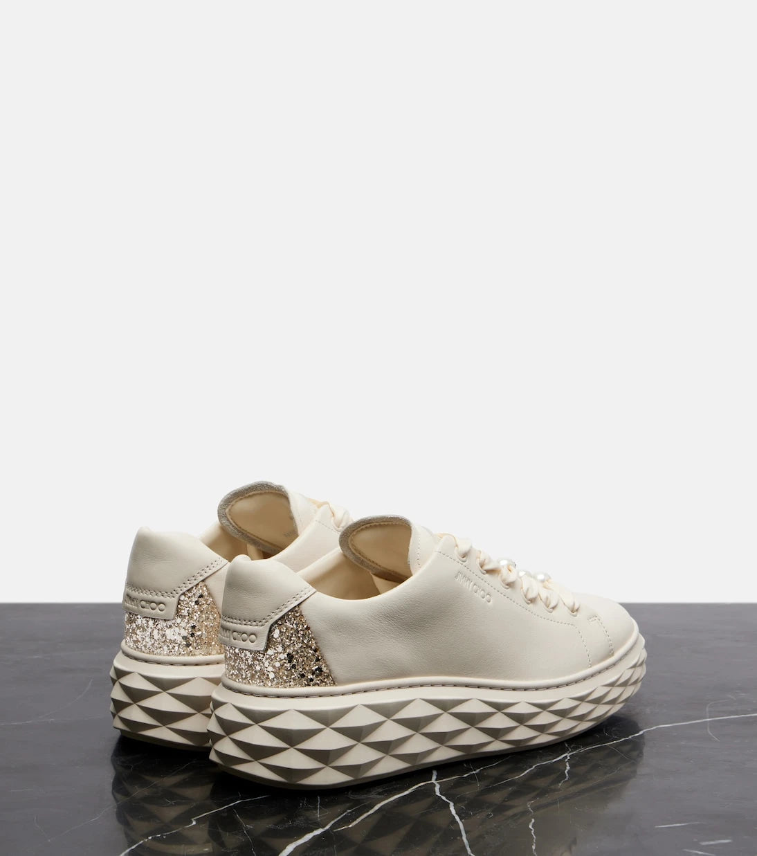Jimmy Choo - Diamond Light Maxi leather sneakers