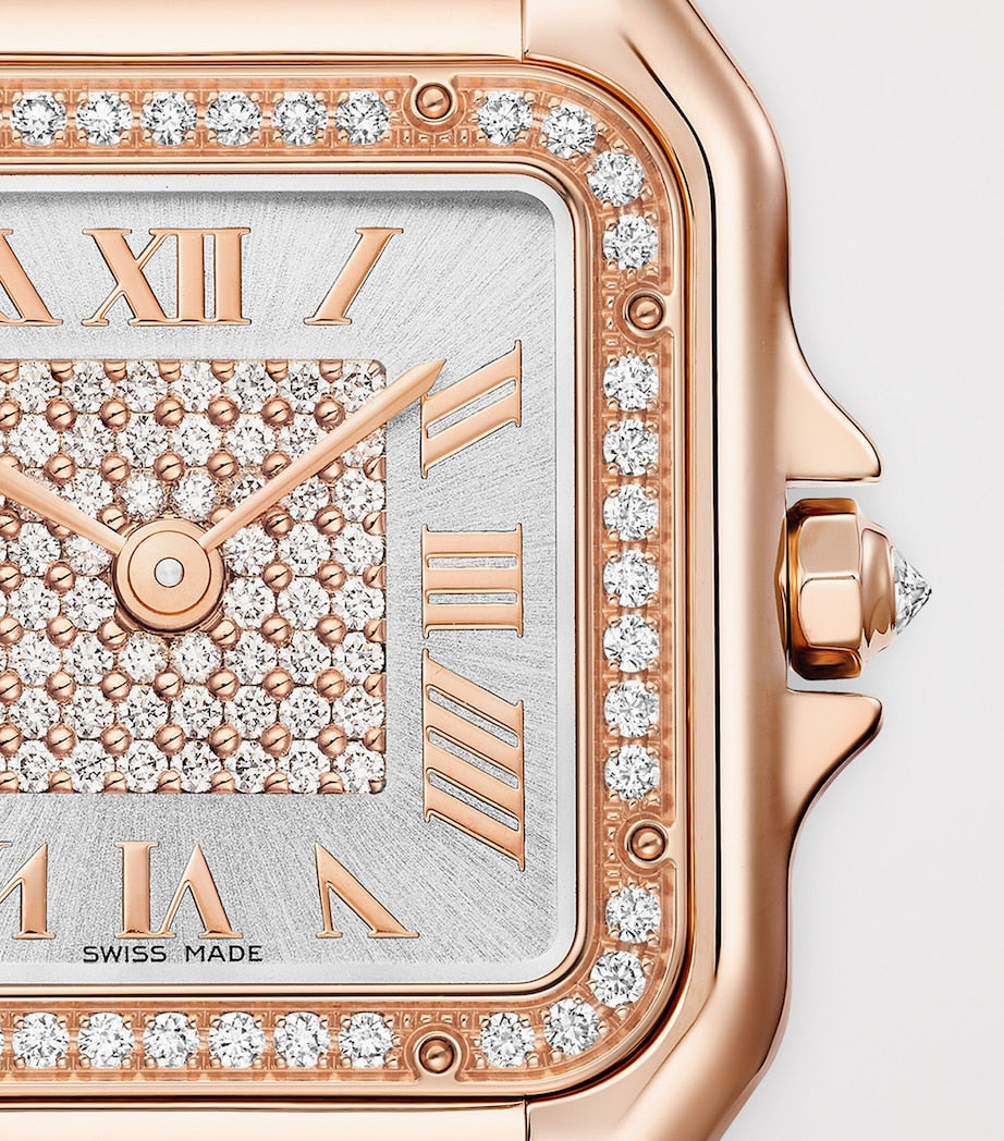 Medium Rose Gold and Diamond Panthère de Cartier Watch 27mm