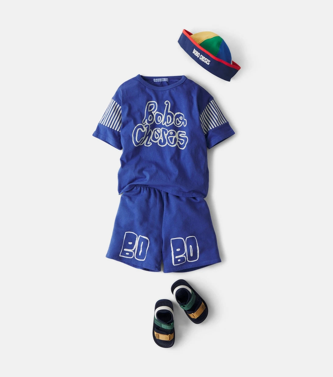 Bobo Choses - Logo colorblock cotton sailor hat