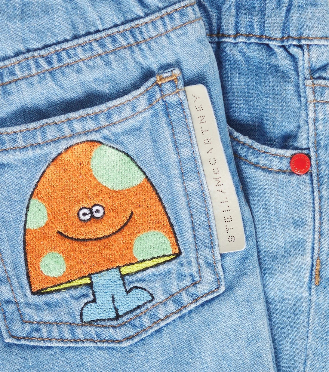Stella McCartney Kids - Baby embroidered denim shorts